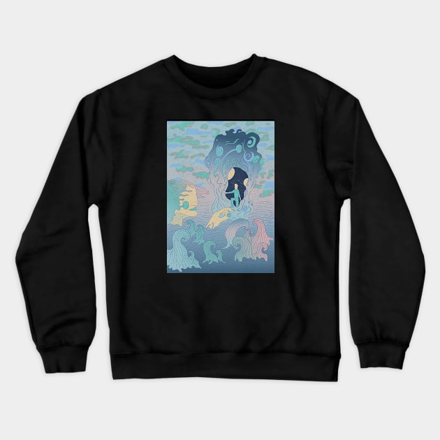 Tempest Crewneck Sweatshirt by Rubbish Cartoon